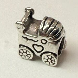 Pandora Baby Stroller Pram Charm 925 ALE Threaded Core